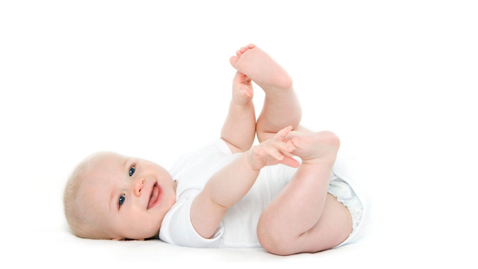 赤ちゃんは実はとっても筋肉質。体重における筋肉量のパーセンテージが最も高い時期です。